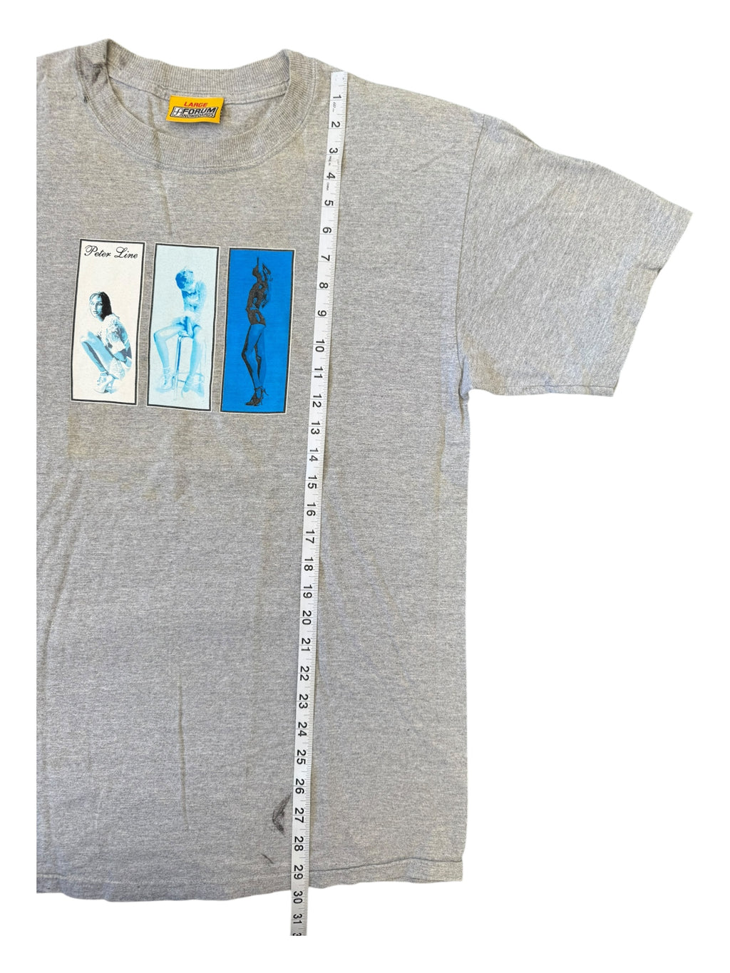 Forum Snowboards 90s Grey Peter Line Strippers T-Shirt Size Large