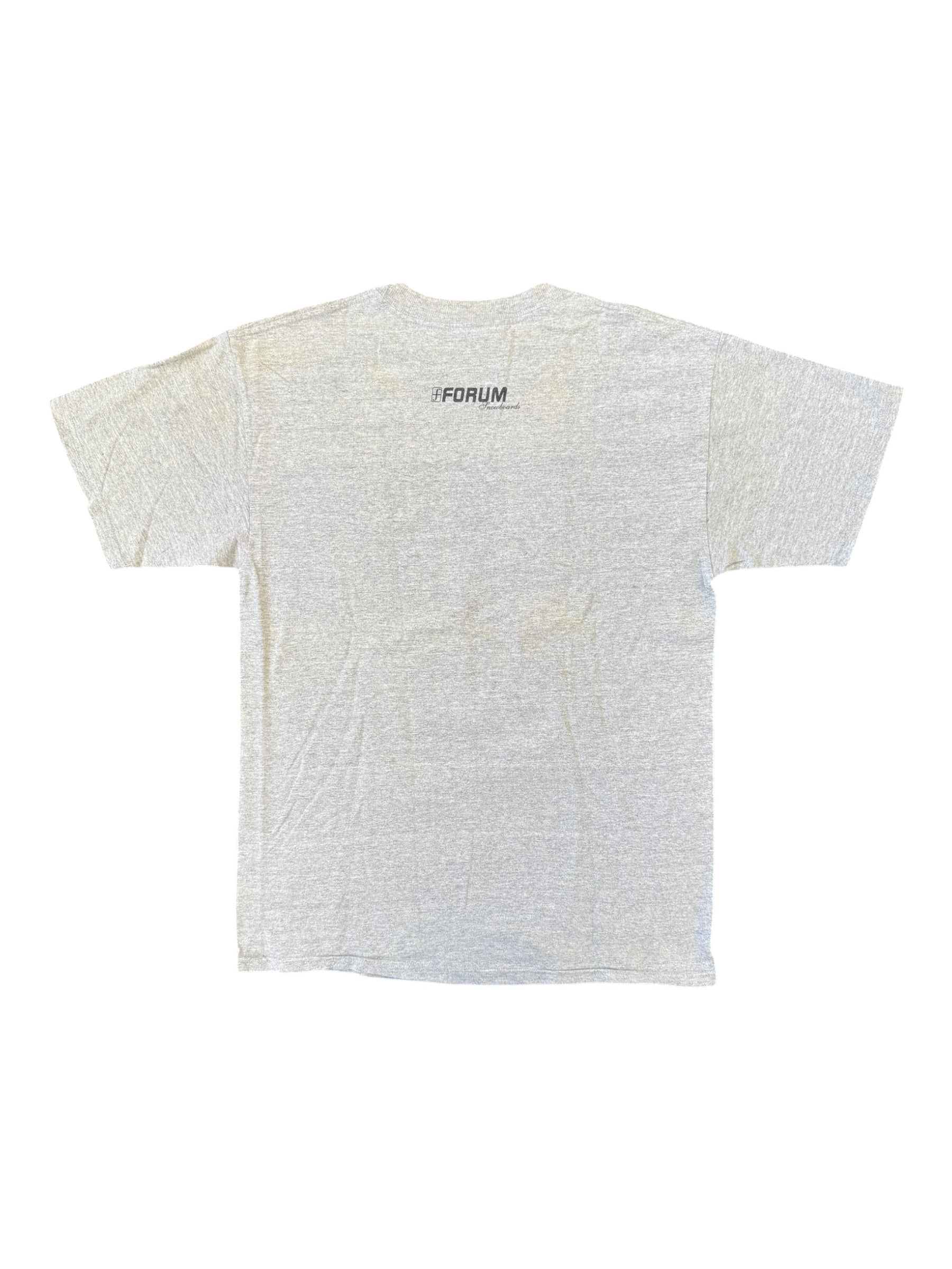 Forum Snowboards 90s Grey Peter Line Strippers T-Shirt Size Large