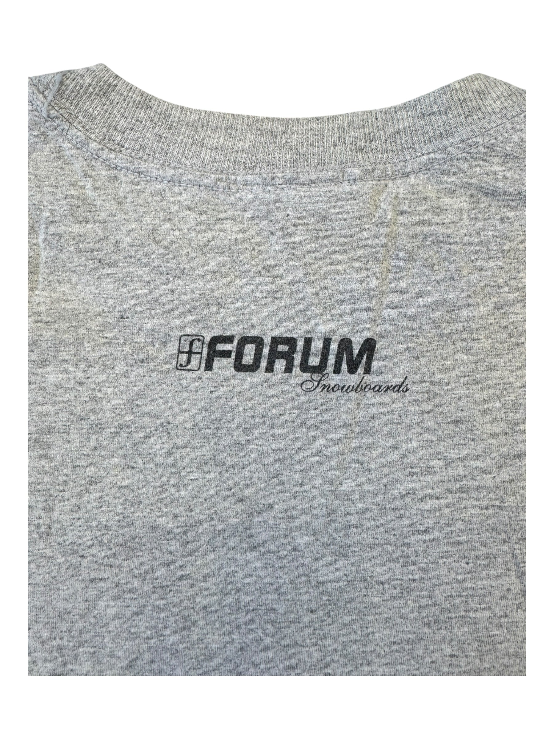 Forum Snowboards 90s Grey Peter Line Strippers T-Shirt Size Large