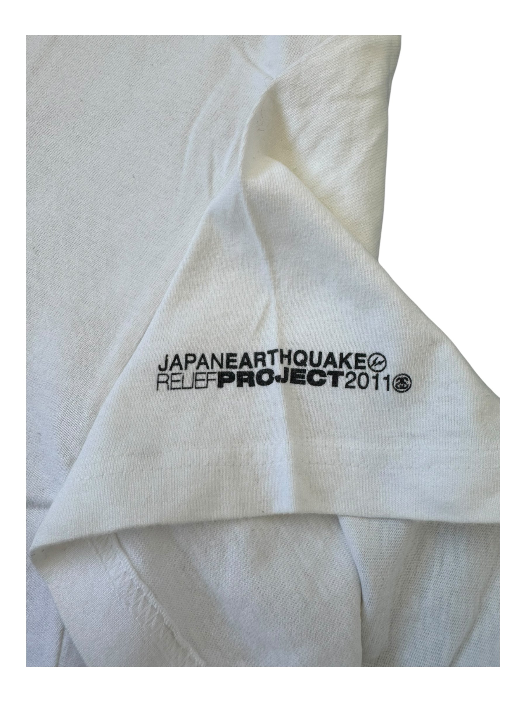 Stussy 2011 Japan Earthquake Relief White T-Shirt Size Large