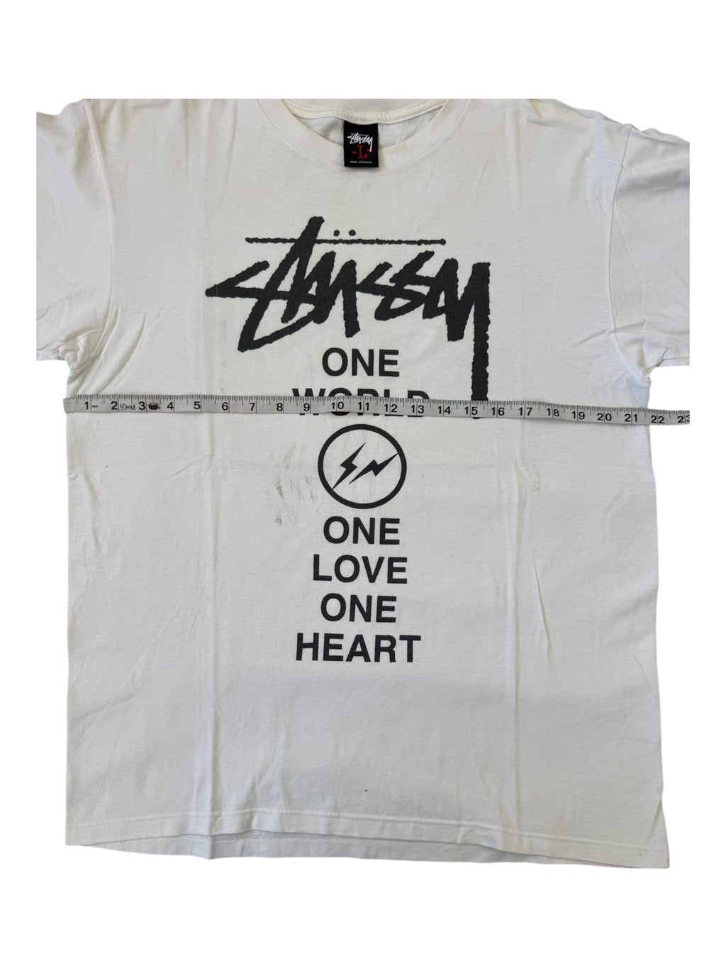 Stussy 2011 Japan Earthquake Relief White T-Shirt Size Large