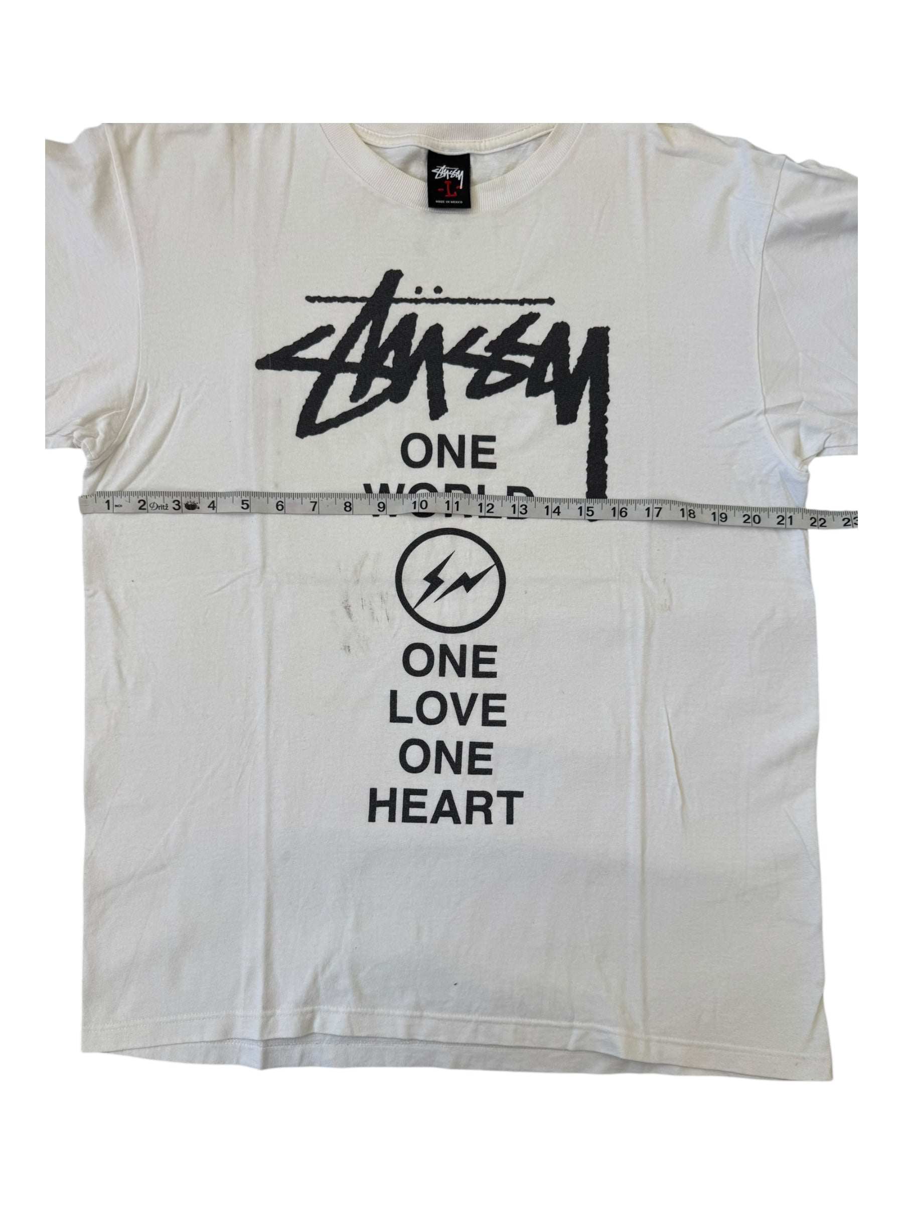 Stussy 2011 Japan Earthquake Relief White T-Shirt Size Large