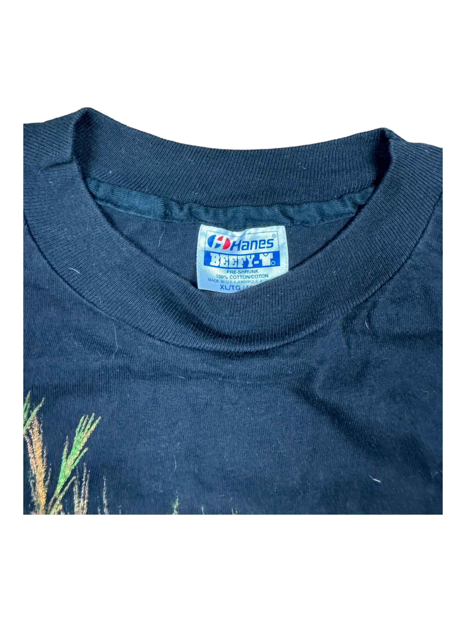 Tigers in Water 90s Nature T Shirt Liquid Blue Style XL