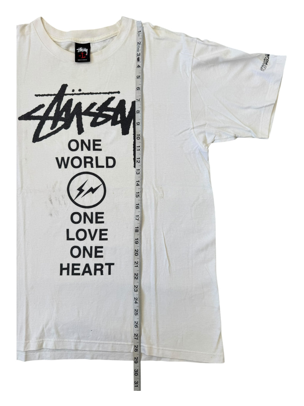 Stussy 2011 Japan Earthquake Relief White T-Shirt Size Large