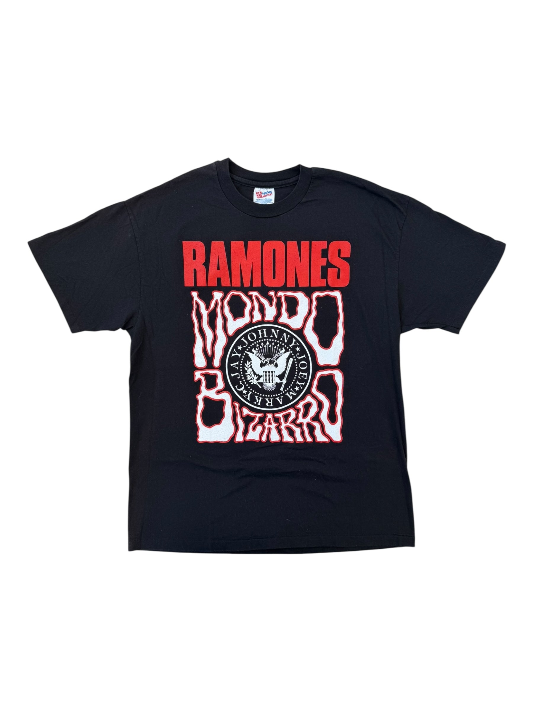 Ramones 90s Black Red Mondo Bizarro Tour Size XL