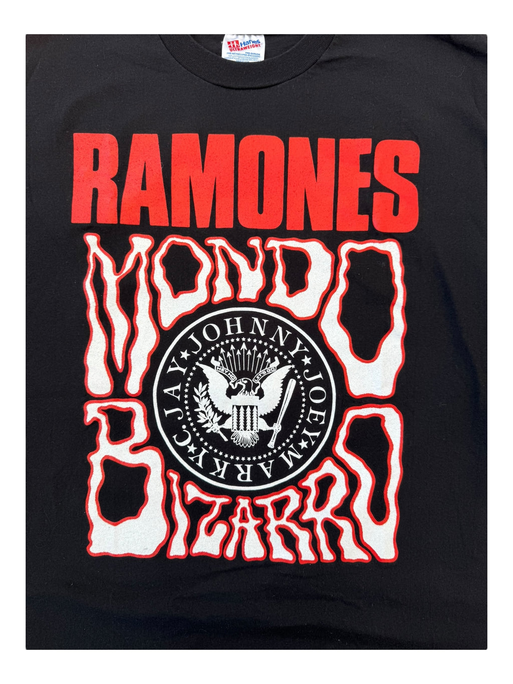 Ramones 90s Black Red Mondo Bizarro Tour Size XL