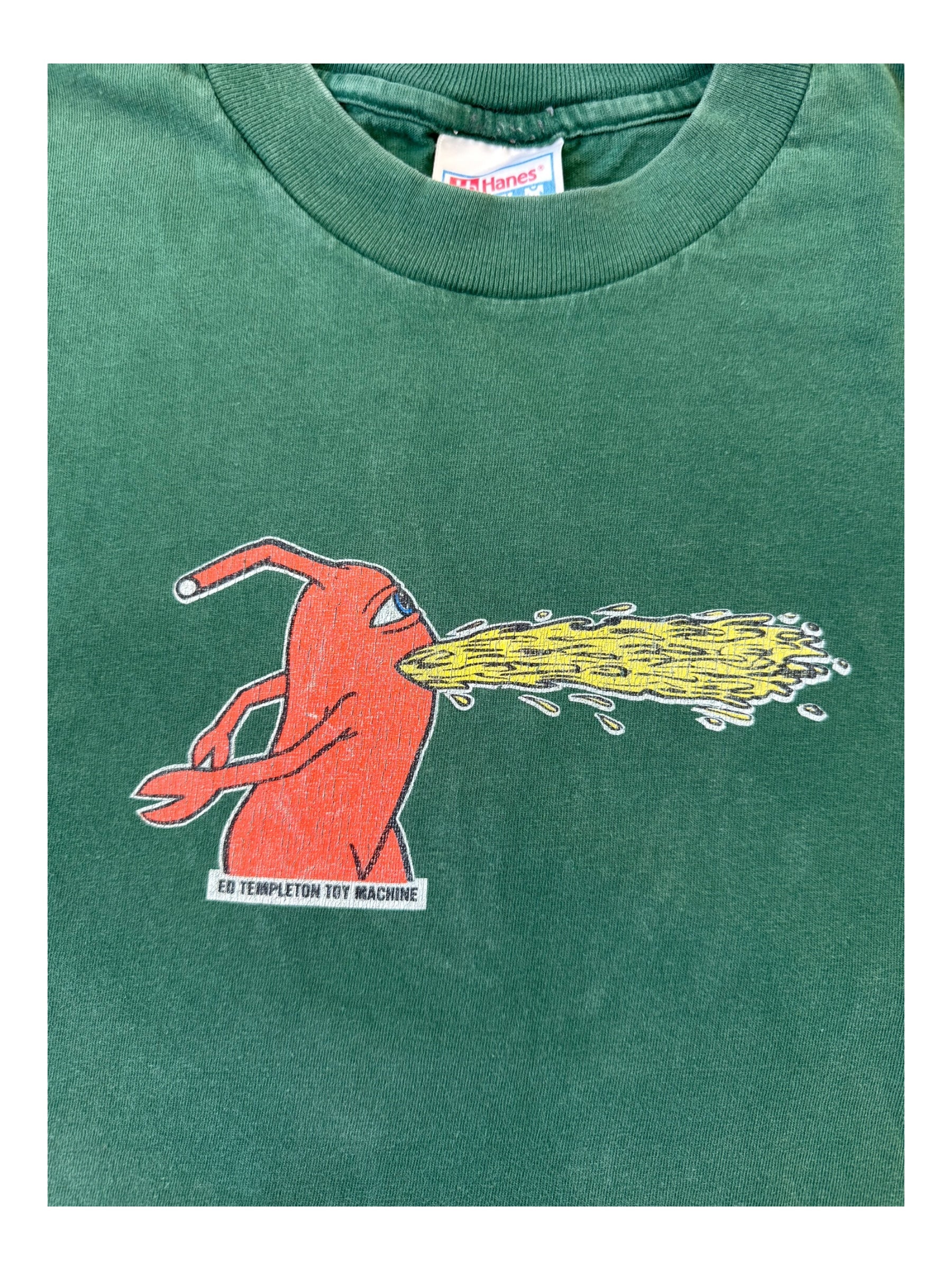 Toy Machine 90s Green Puke Man Hanes Beefy Size Large