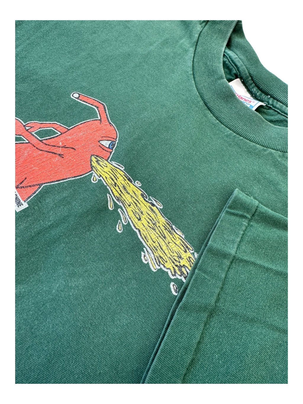 Toy Machine 90s Green Puke Man Hanes Beefy Size Large