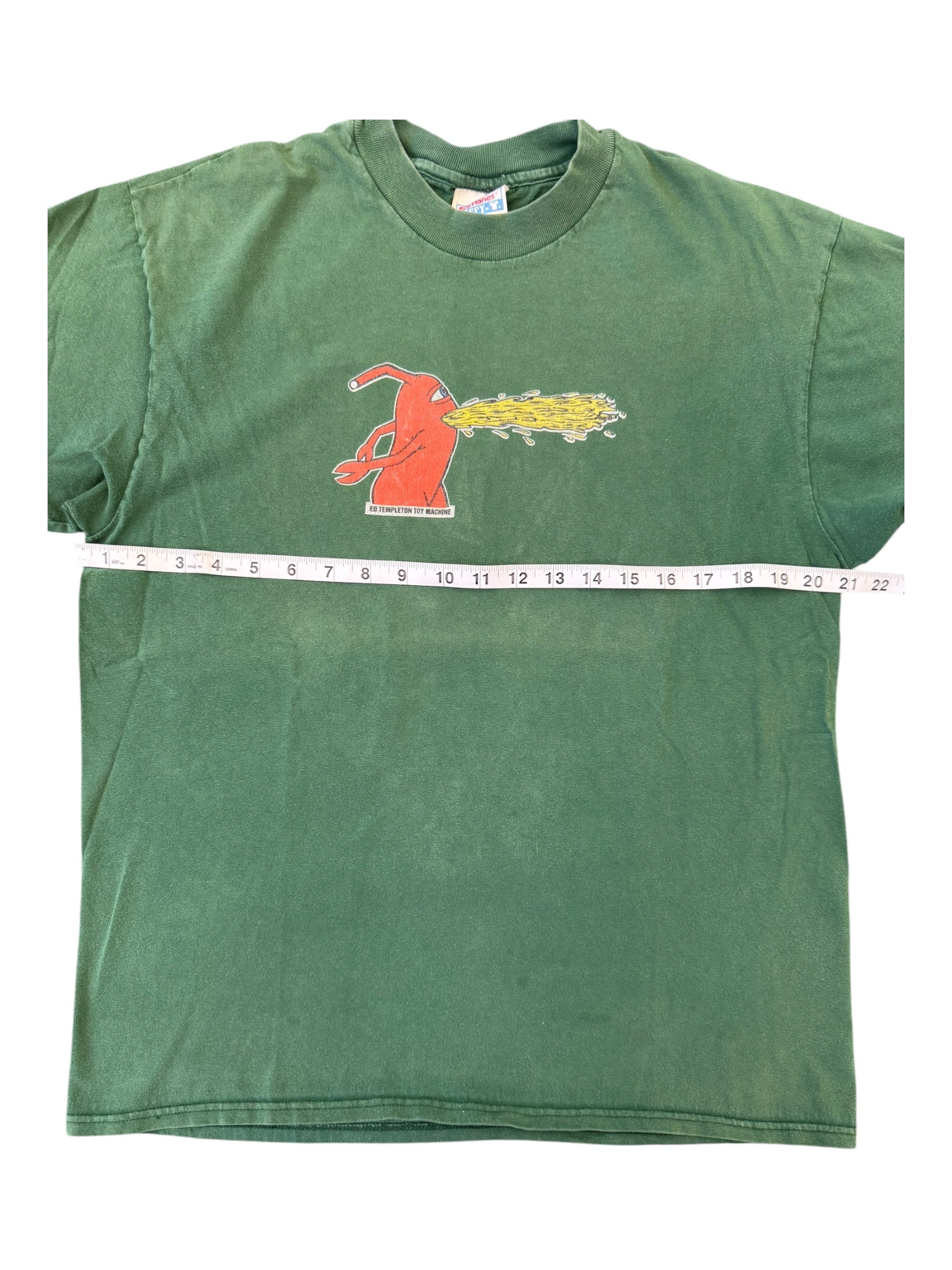 Toy Machine 90s Green Puke Man Hanes Beefy Size Large