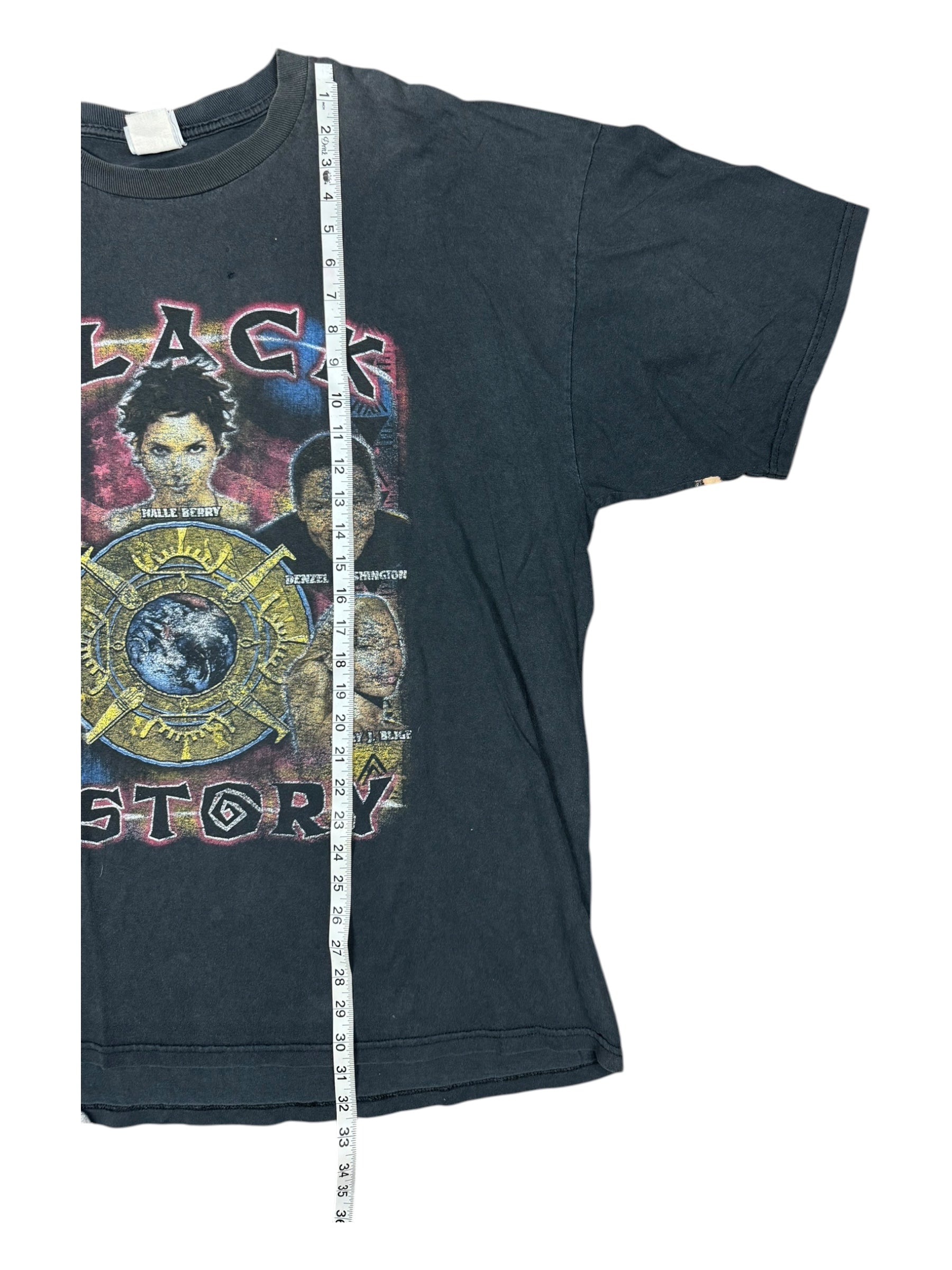 Rap Tee Black History 2XL Jordan Left Eye Serena Will Smith Denzel