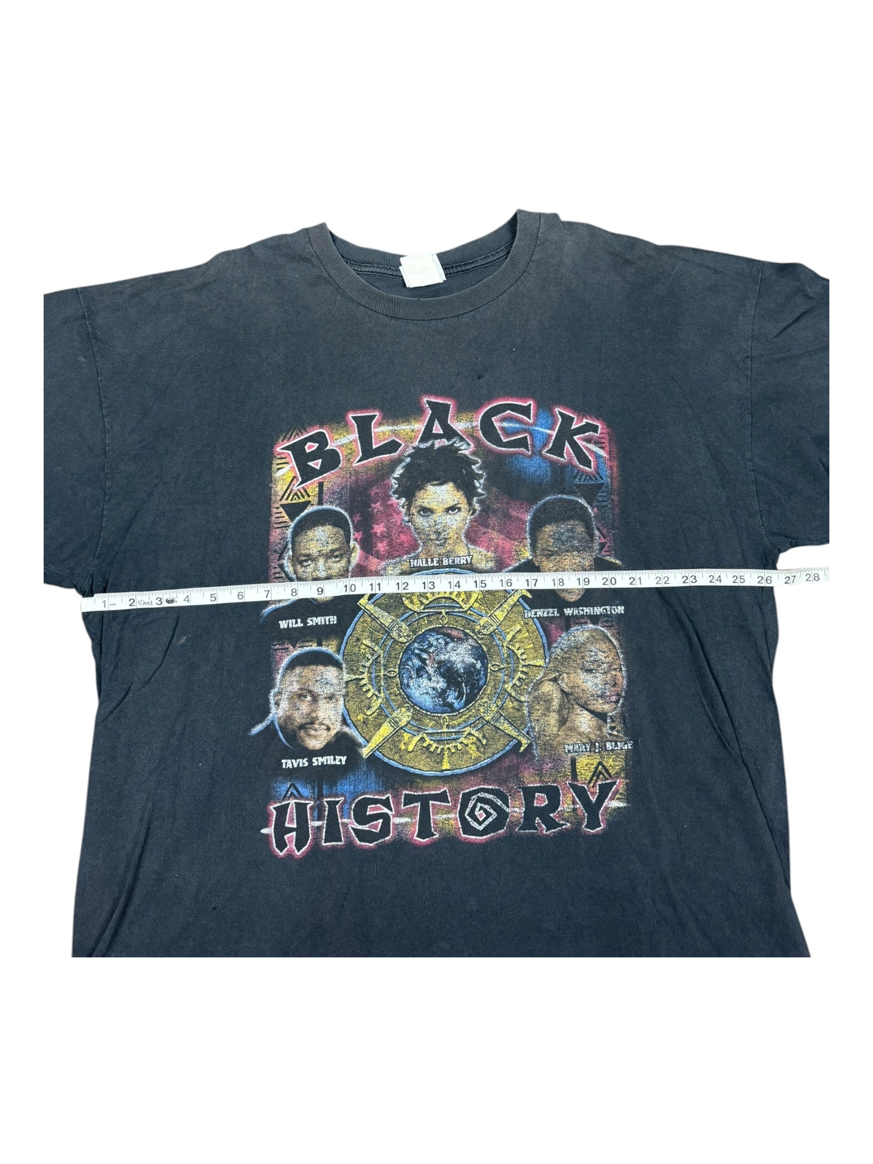 Rap Tee Black History 2XL Jordan Left Eye Serena Will Smith Denzel