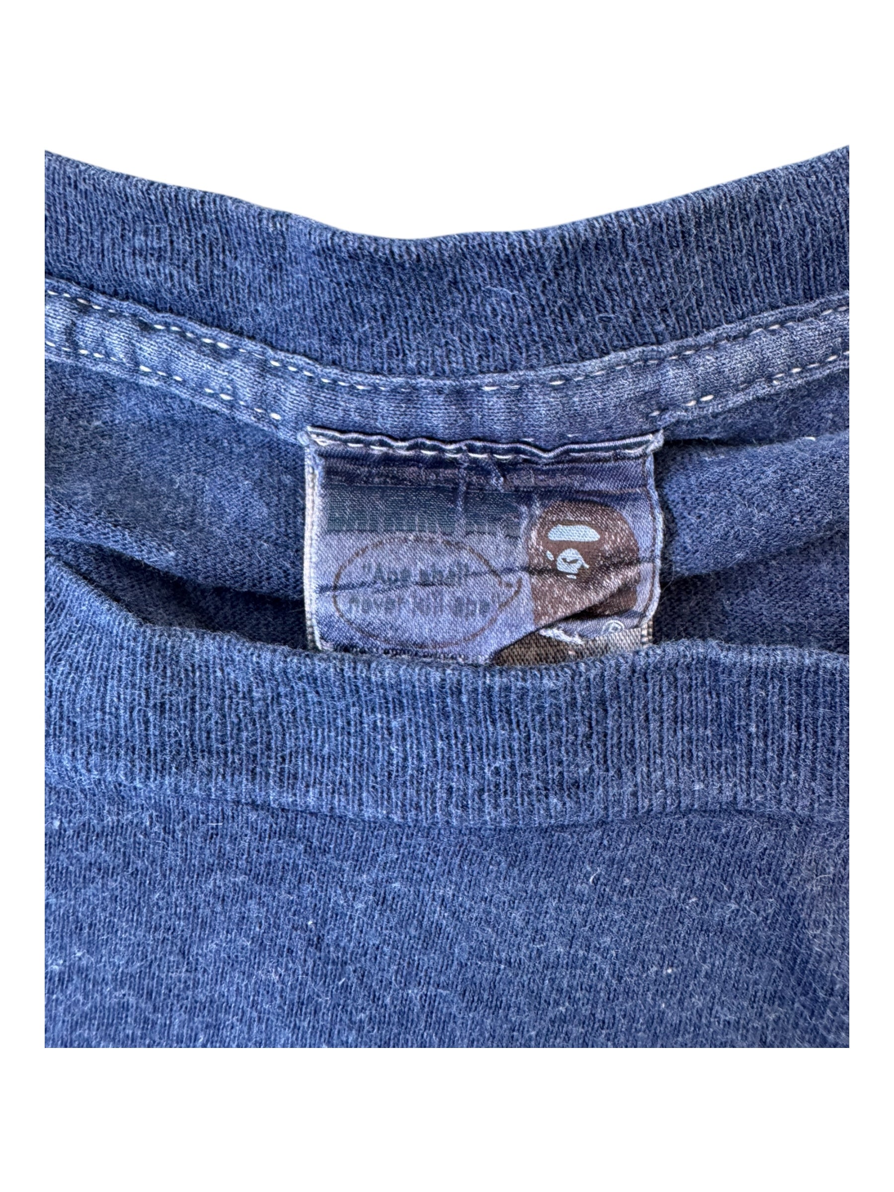 Bape 90s A Bathing Ape Generals Indigo Dyed Oneita Size Large