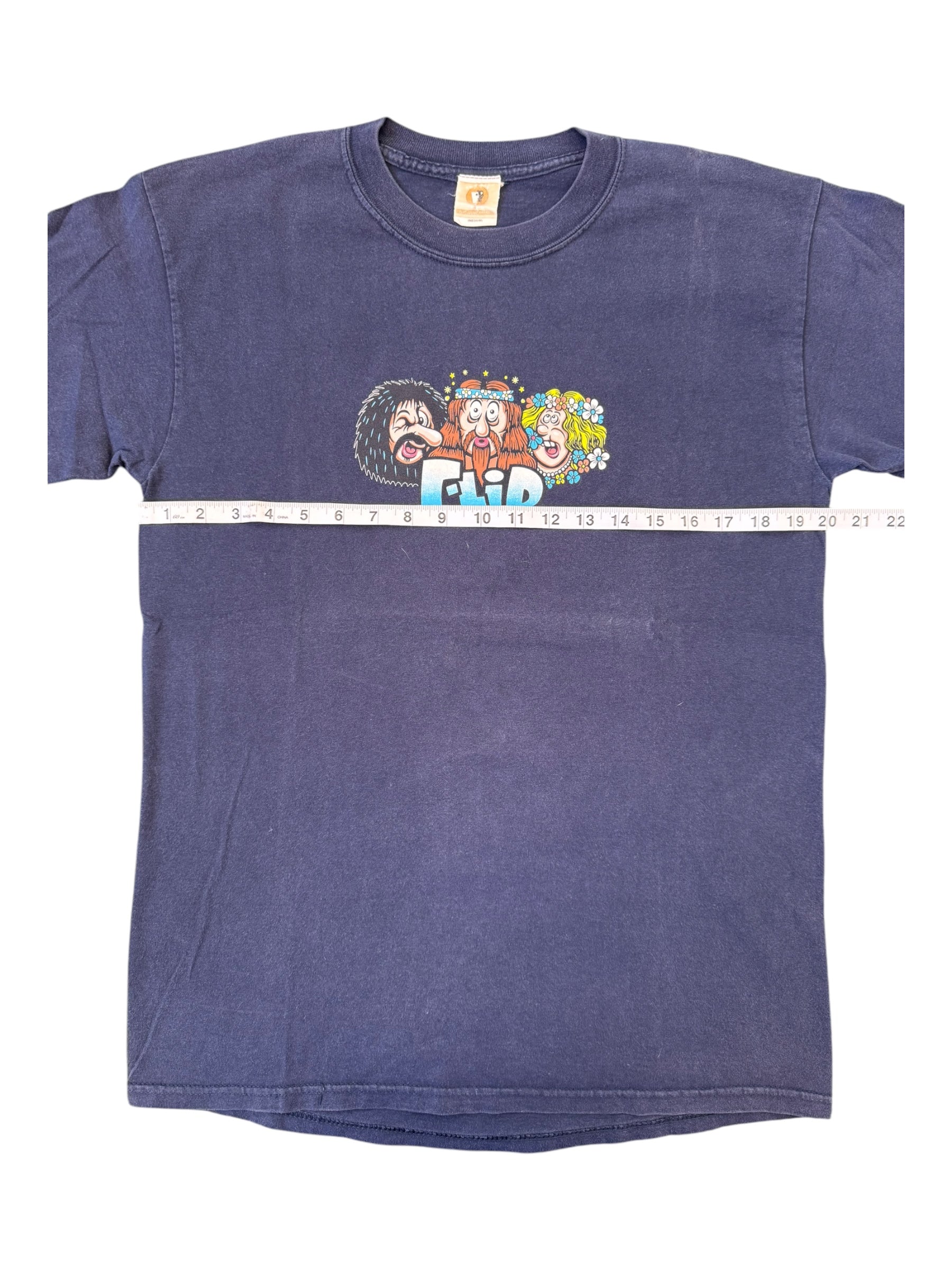 Flip Skateboards 90s Navy Hippies T-Shirt Size Medium
