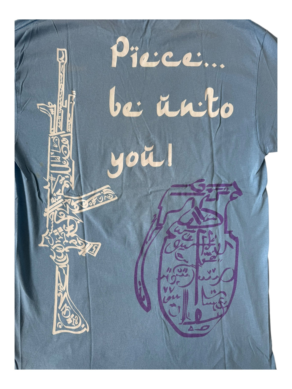 Union 00s Piece Be Unto You Blue T-Shirt Size Large