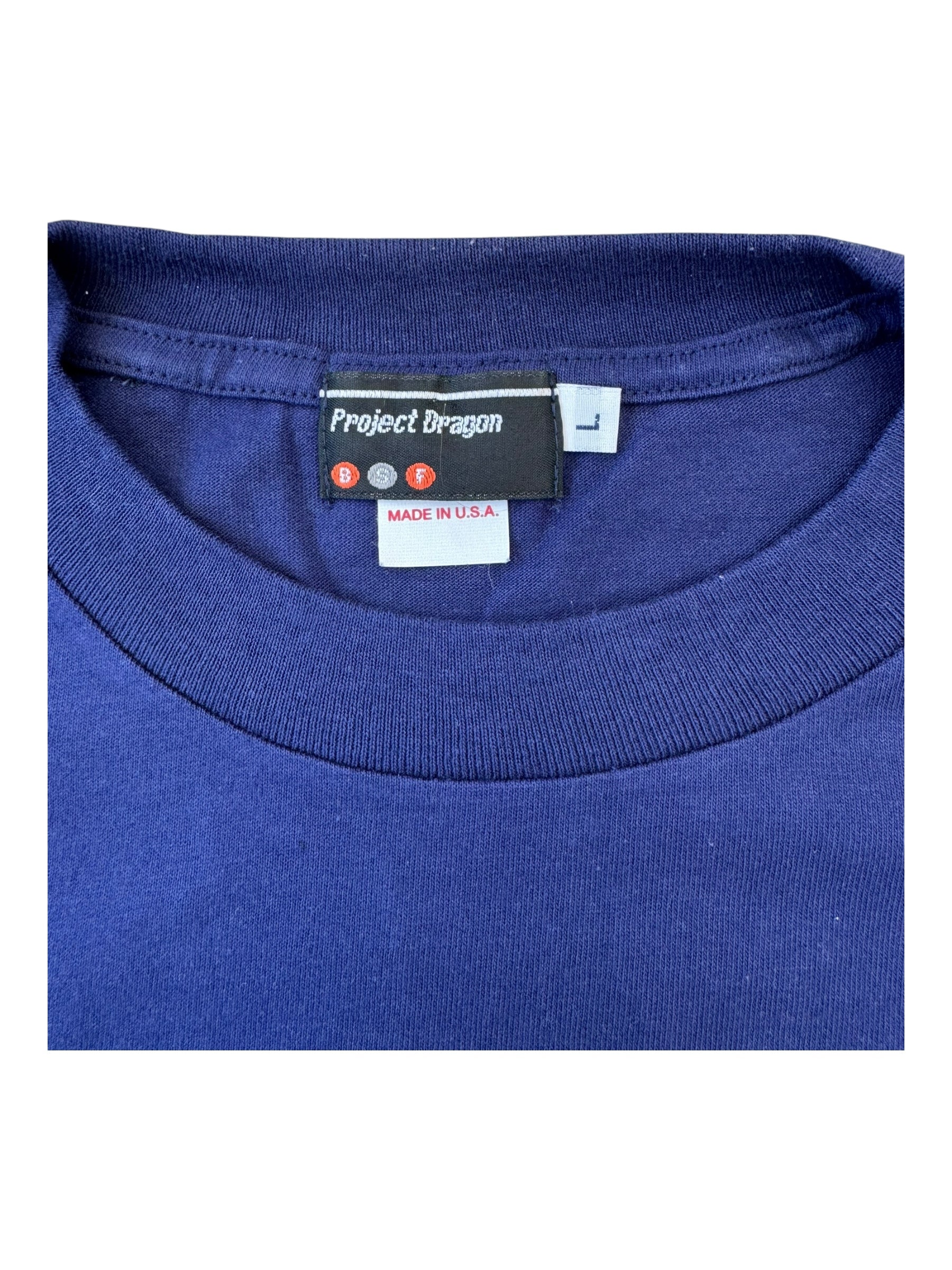 Futura 90s Navy Project Dragon Walkie Talkie T-shirt Size Large