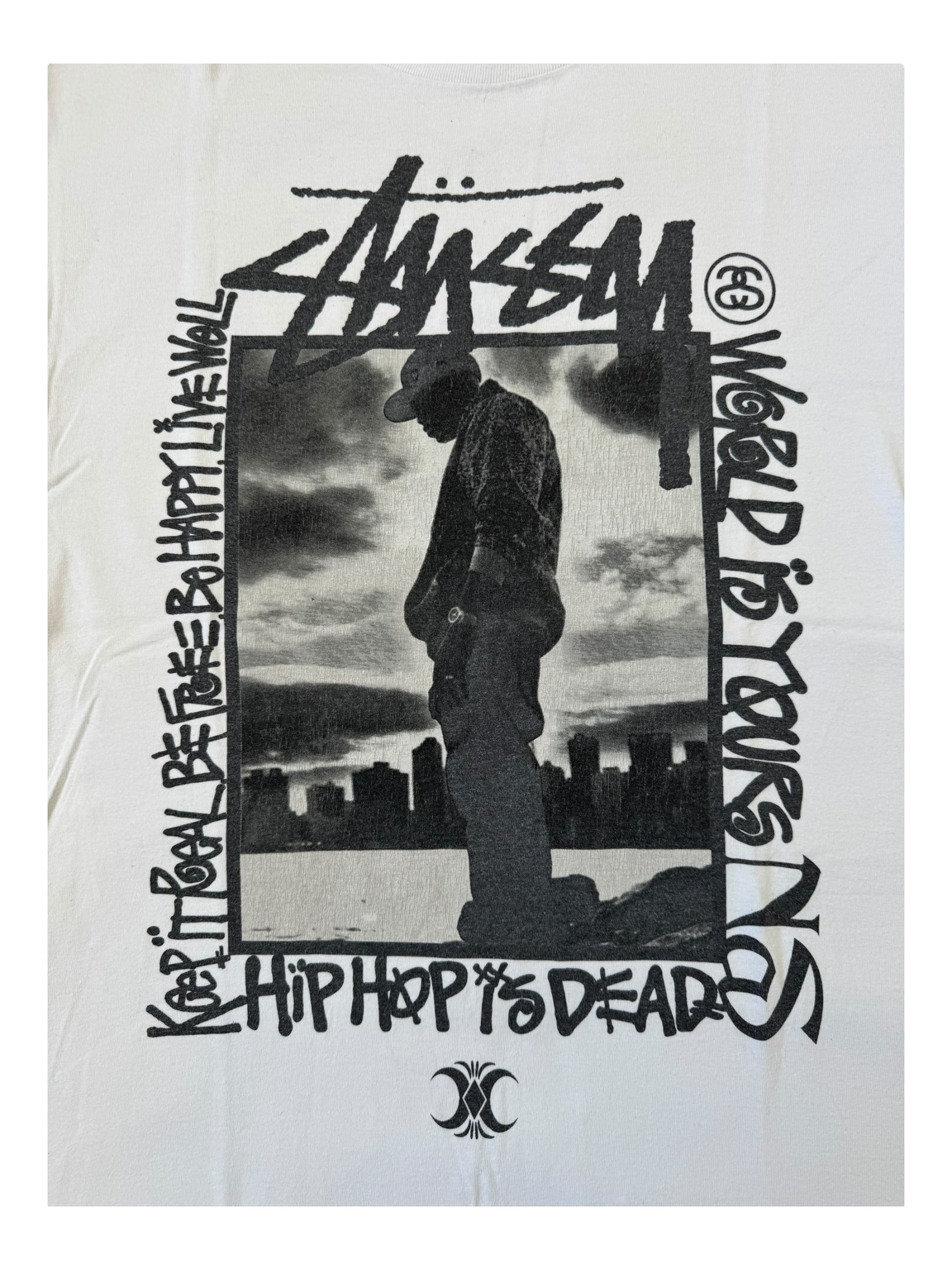 Stussy x Nas 00s The World is Yours White T-shirt Size Large