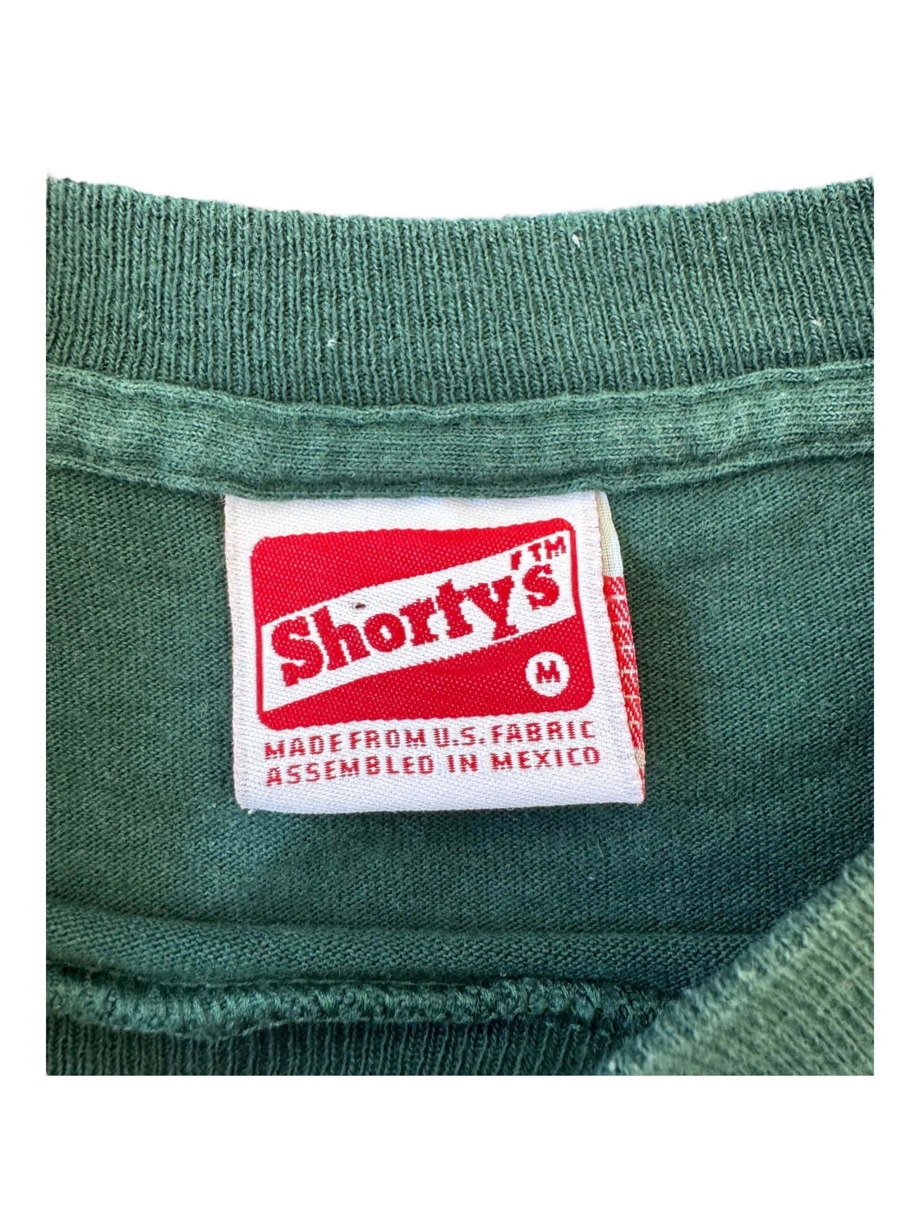 Shorty's 00s Camo Logo Green T-Shirt Size Medium