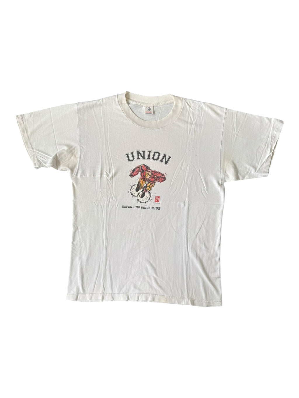 Union 90s Iron Man Starks White T-Shirt Size Large