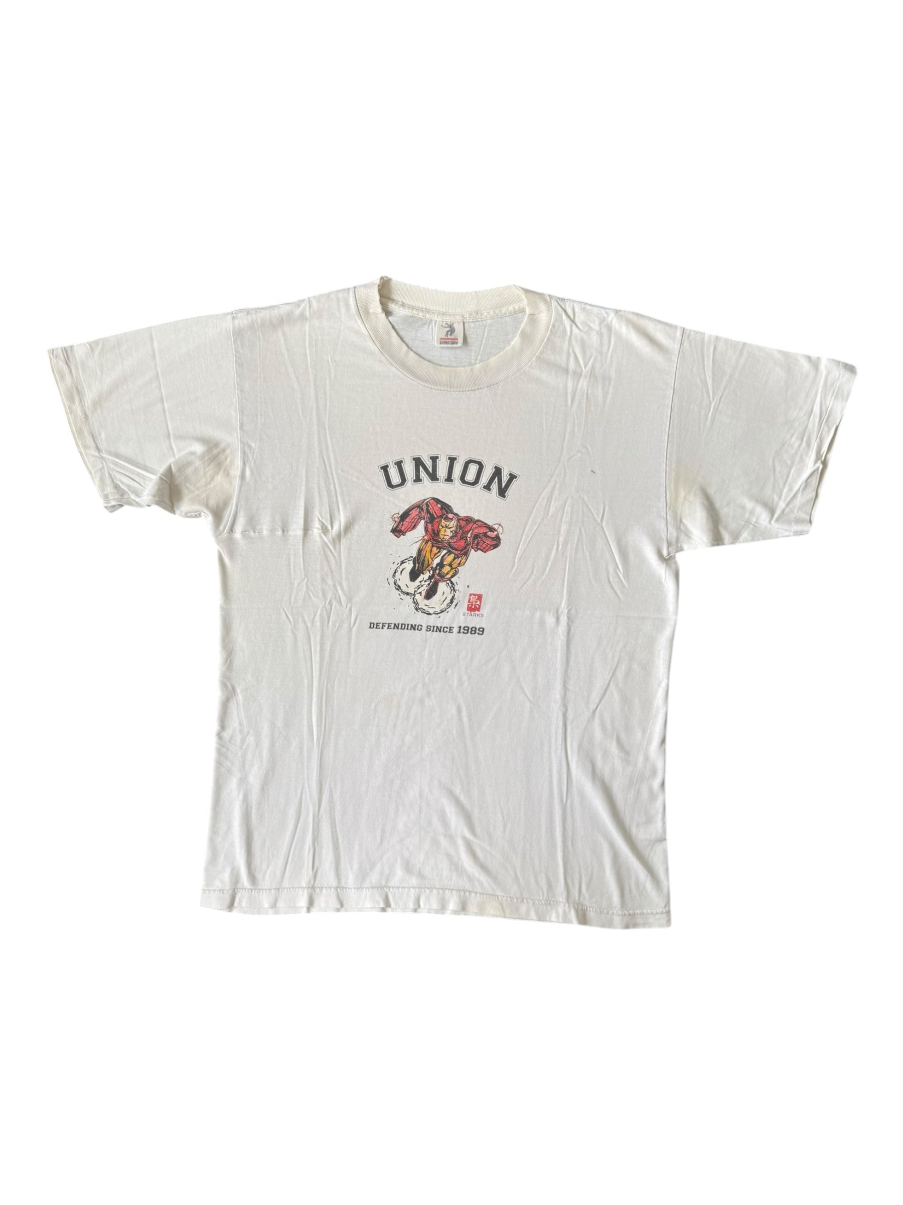 Union 90s Iron Man Starks White T-Shirt Size Large