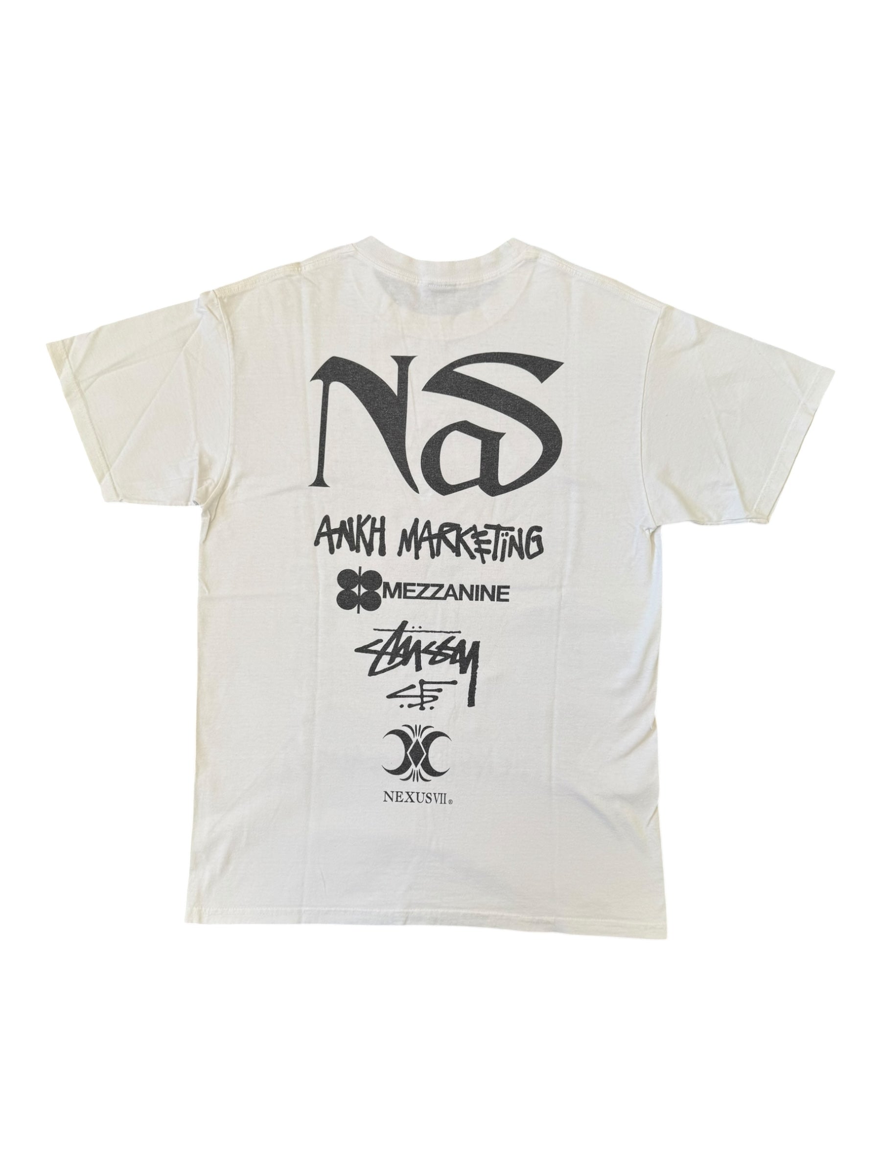 Stussy x Nas 00s The World is Yours White T-shirt Size Large