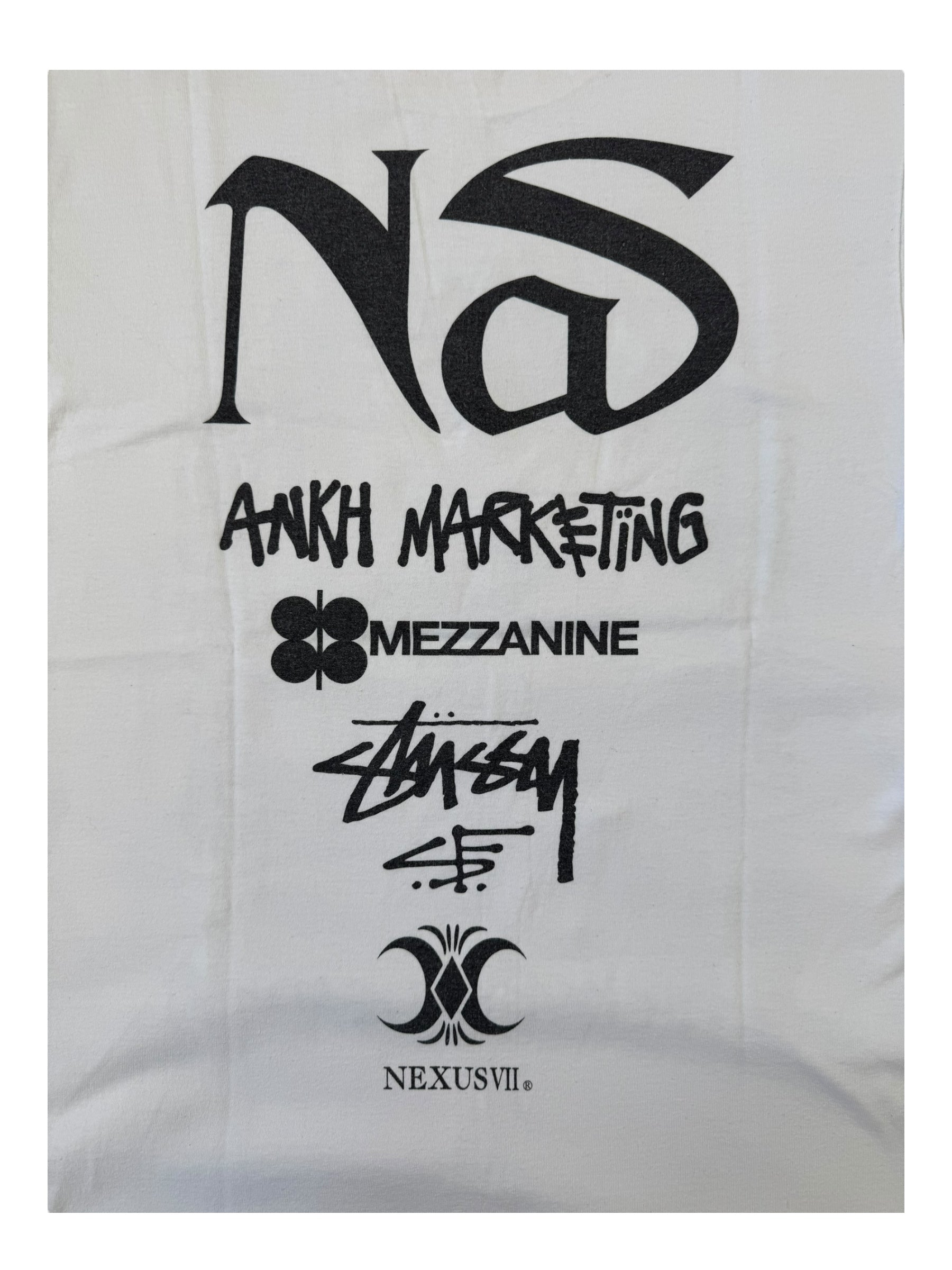 Stussy x Nas 00s The World is Yours White T-shirt Size Large