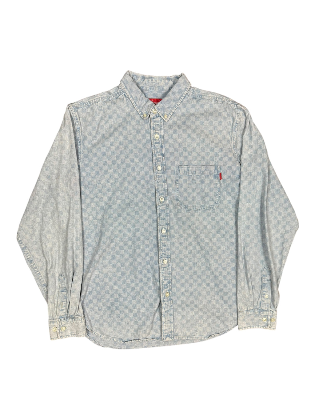 Supreme Checkered Longsleeve Button Up Shirt Size Large