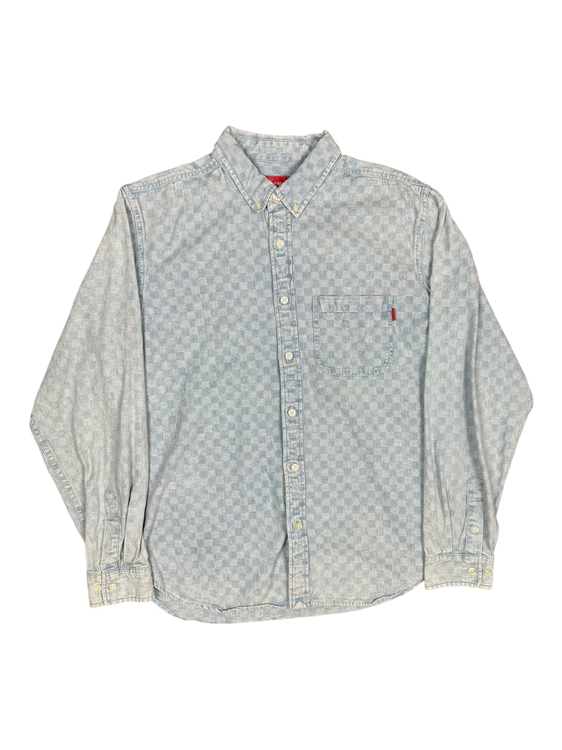 Supreme Checkered Longsleeve Button Up Shirt Size Large
