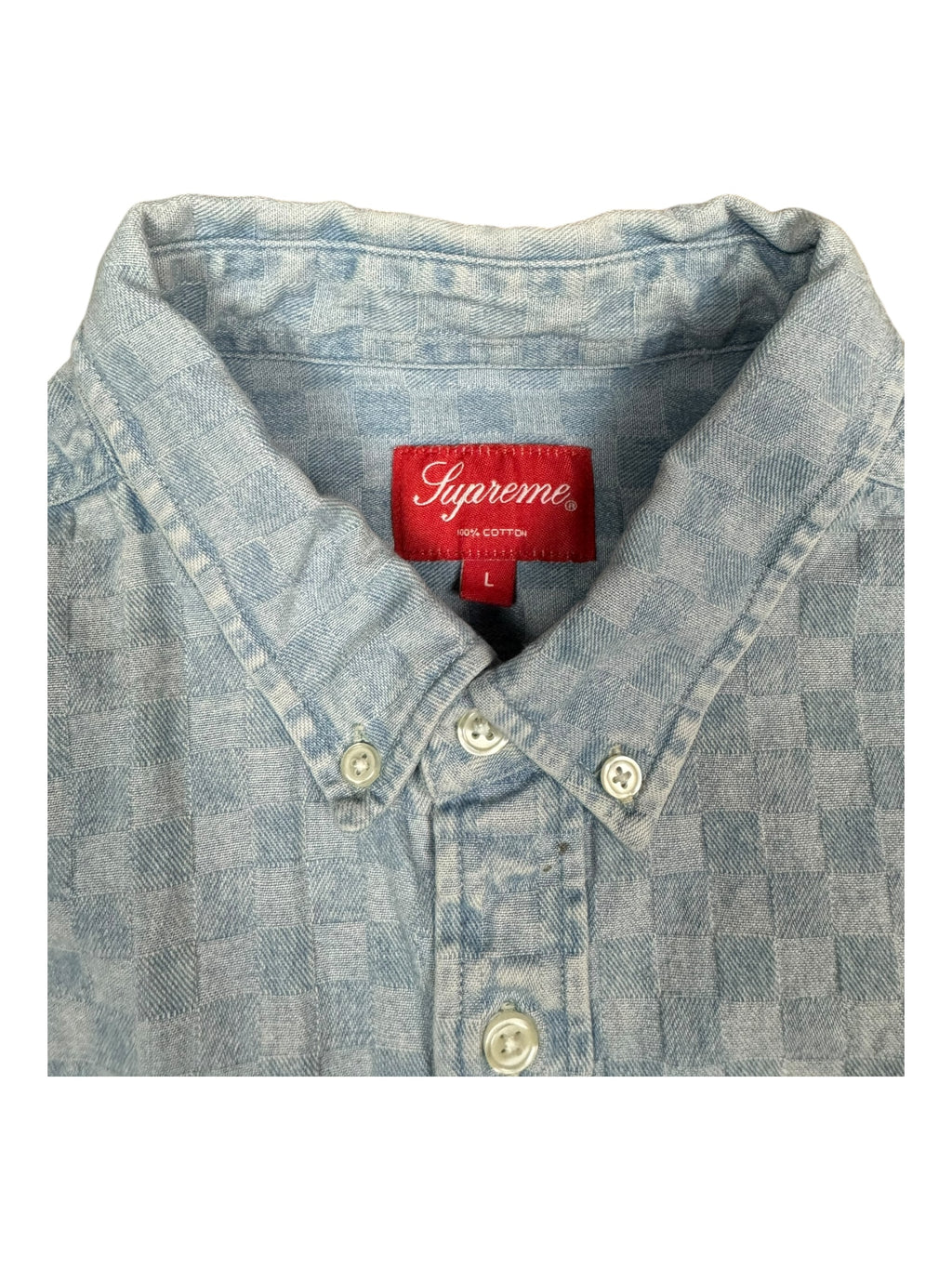 Supreme Checkered Longsleeve Button Up Shirt Size Large