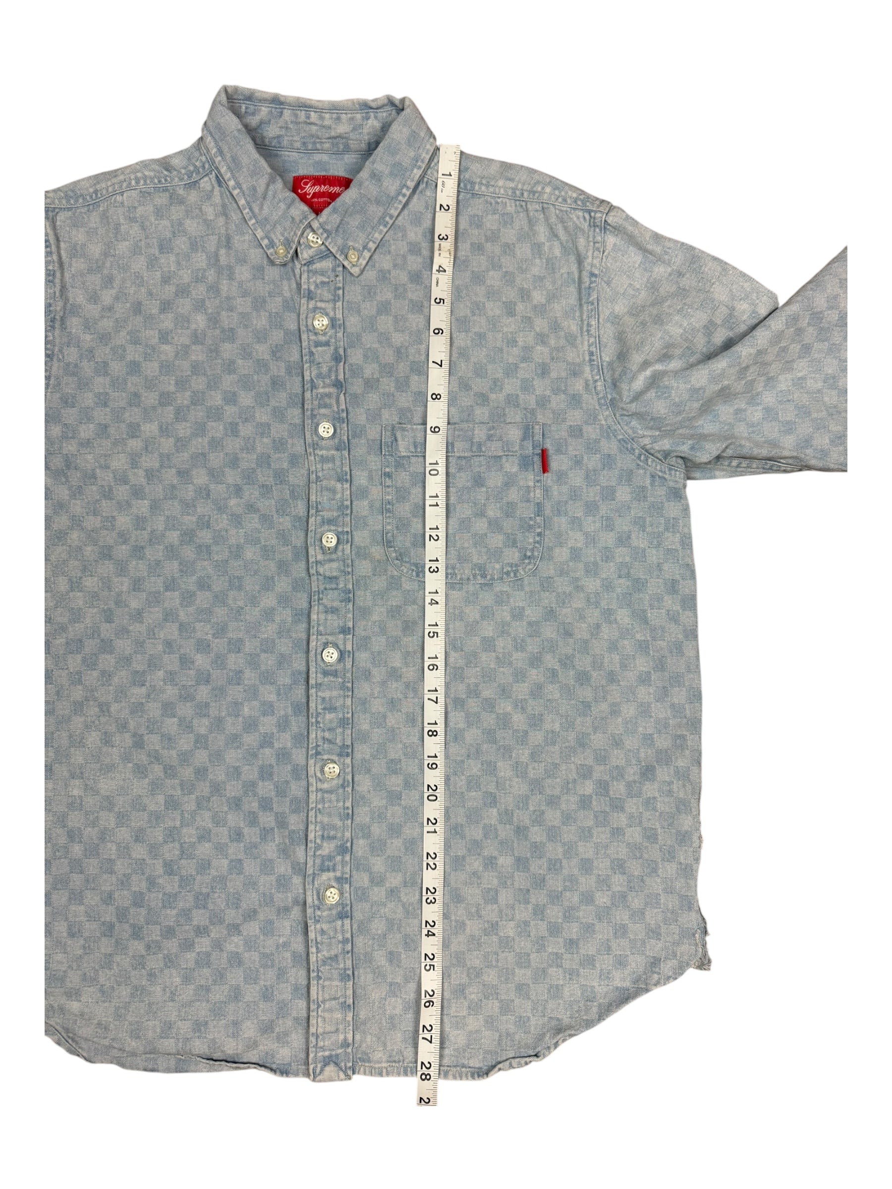 Supreme Checkered Longsleeve Button Up Shirt Size Large