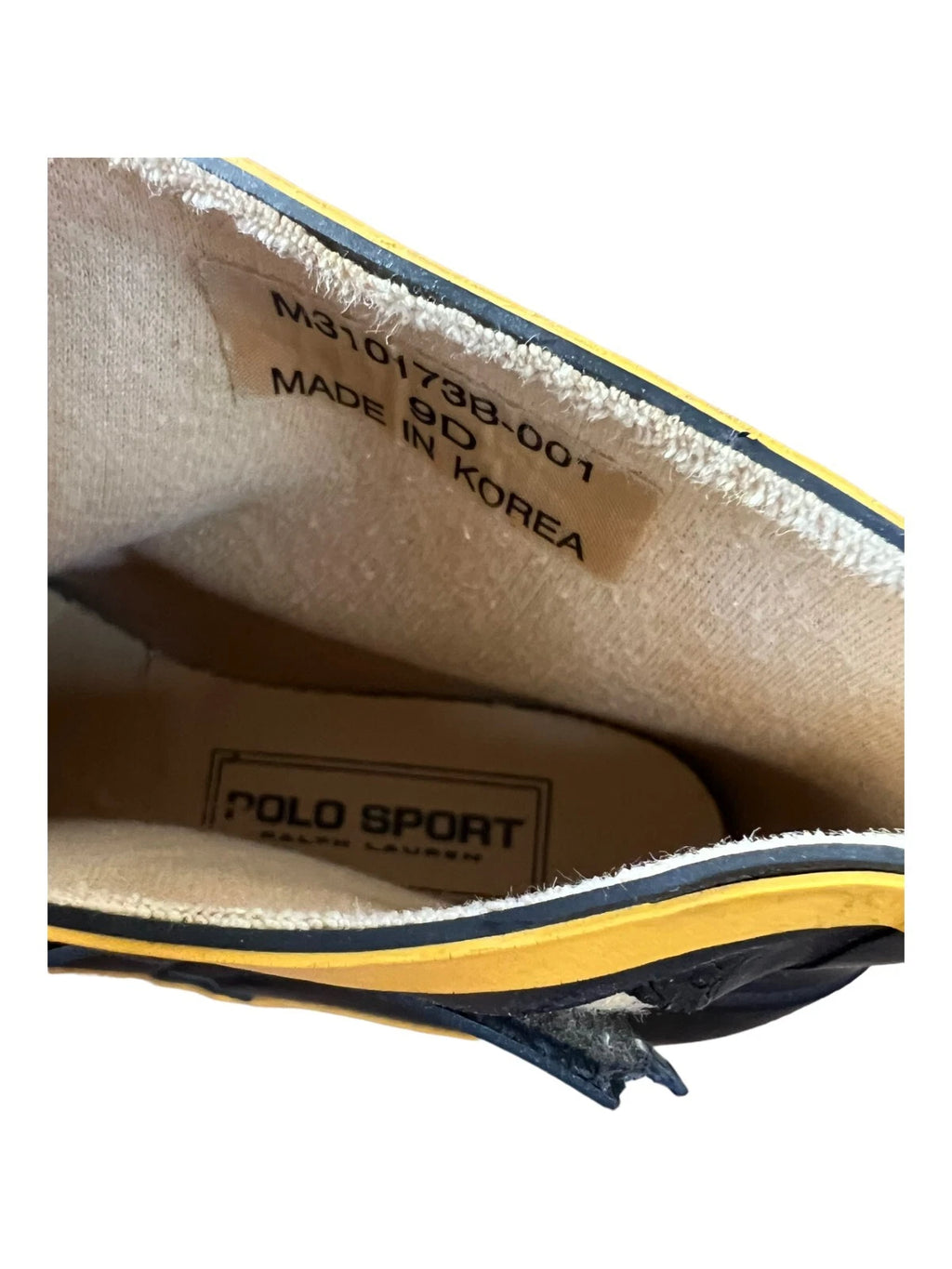 Ralph Lauren Polo Sport Yellow and Black Rain Duck Boots Size 9B